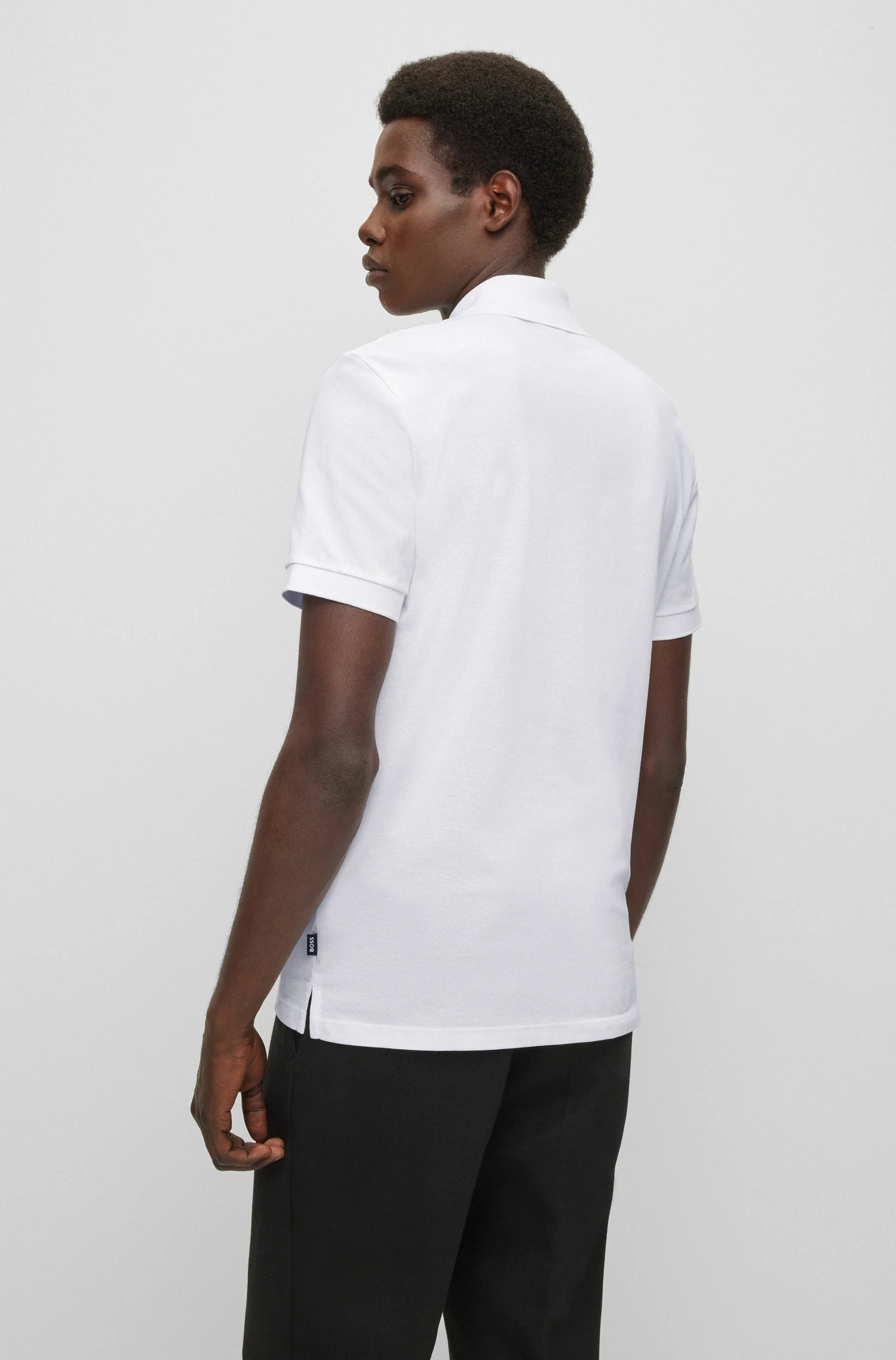 Polo's korte mouw wit Boss Men Black - Image 4