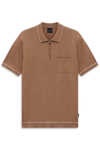 Polo's korte mouw bruin Bugatti