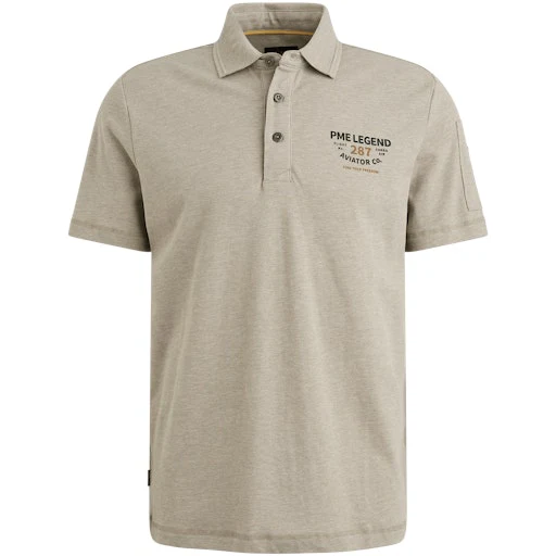 Polo's korte mouw grijs PME