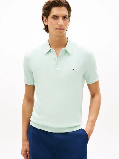 Polo's korte mouw groen Tommy Hilfiger