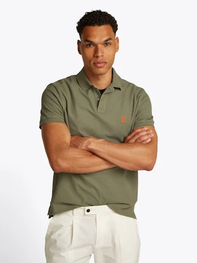 Polo's korte mouw groen Tommy Hilfiger