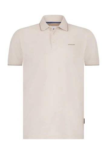 Polo's korte mouw beige State of Art