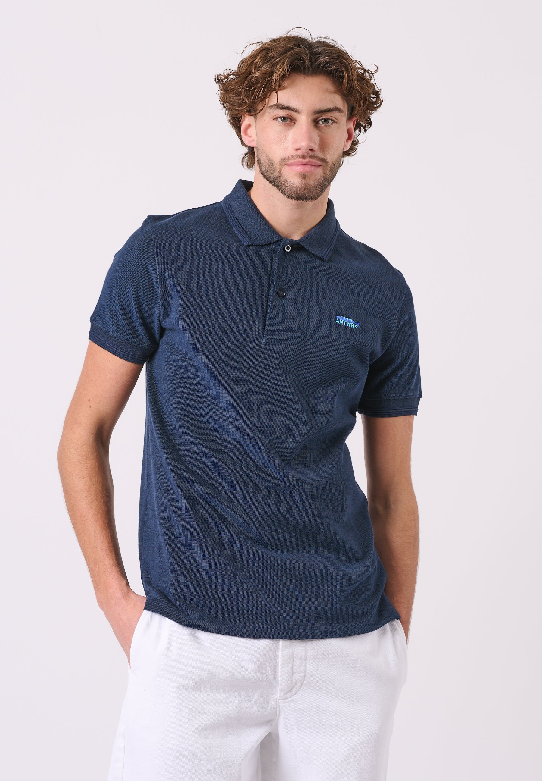 Polo's korte mouw navy ANTWRP - Image 2