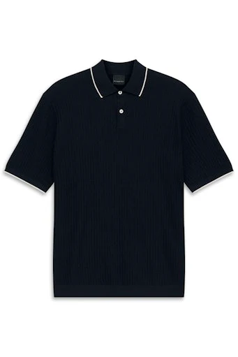 Polo's korte mouw navy Bugatti