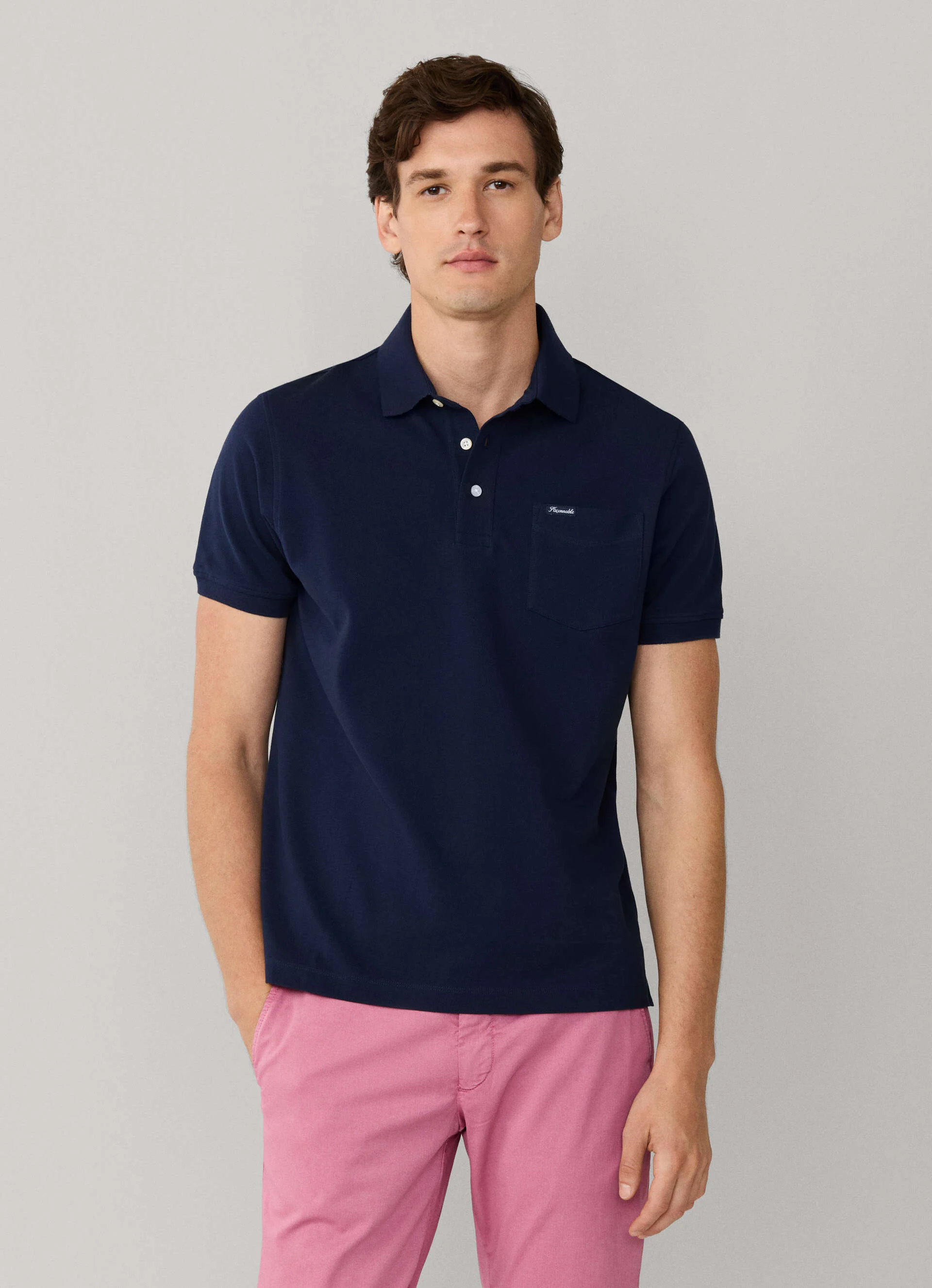 Polo's korte mouw navy Façonnable