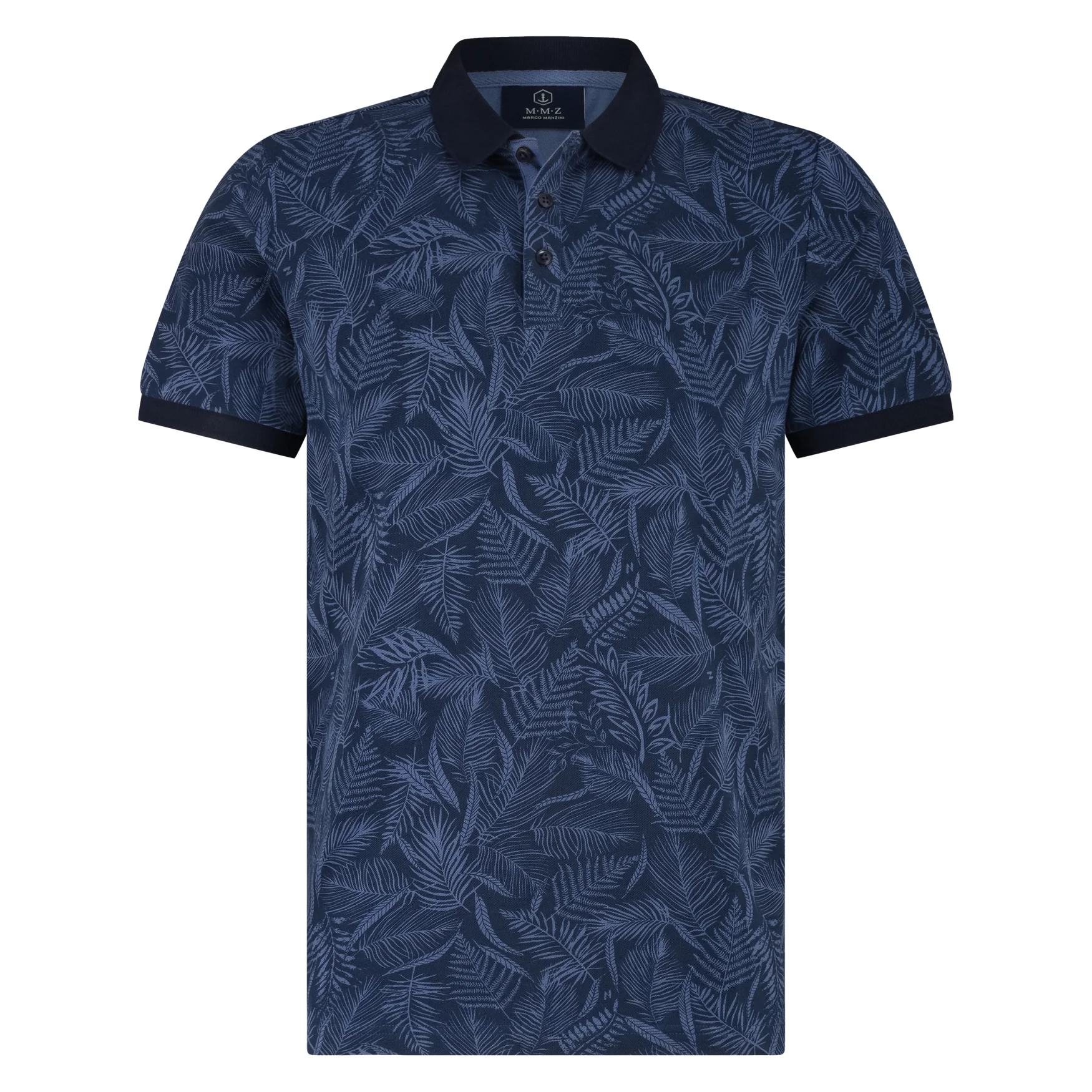 Polo's korte mouw navy Marco Manzini