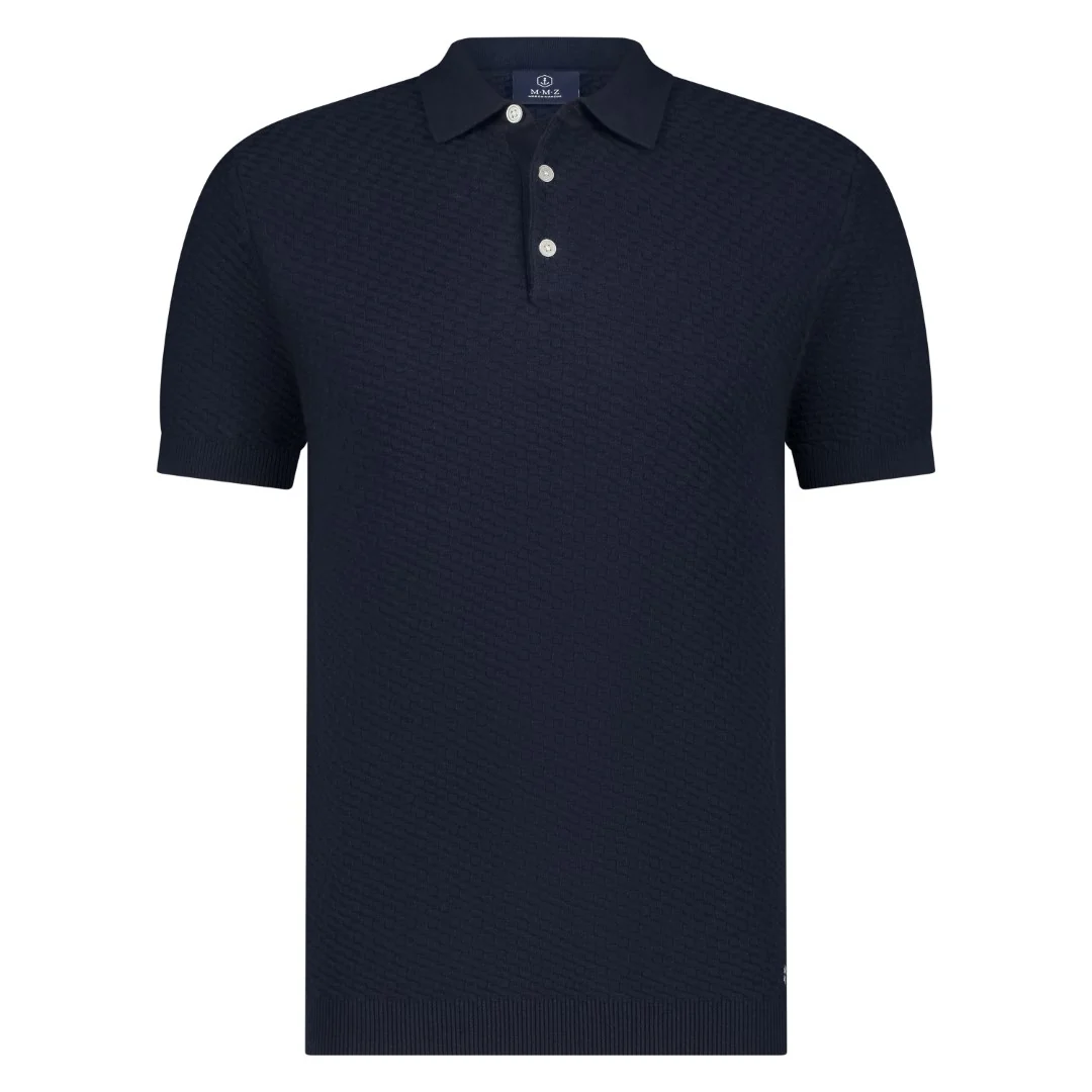 Polo's korte mouw navy Marco Manzini