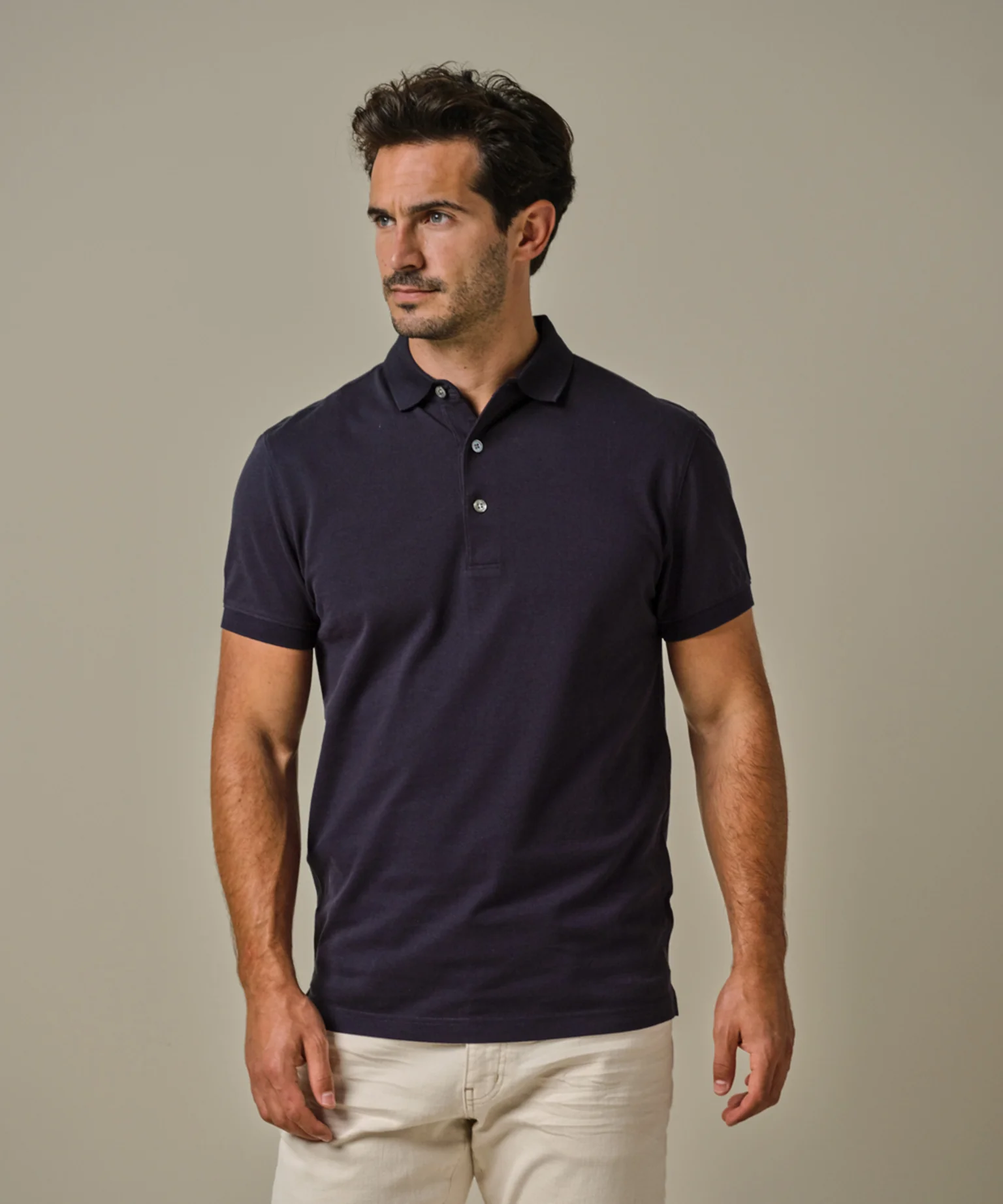 Polo's korte mouw navy Profuomo