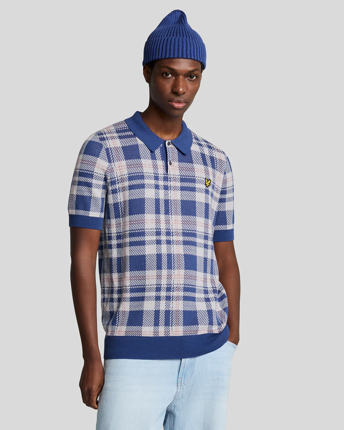 Polo's korte mouw paars Lyle & Scott