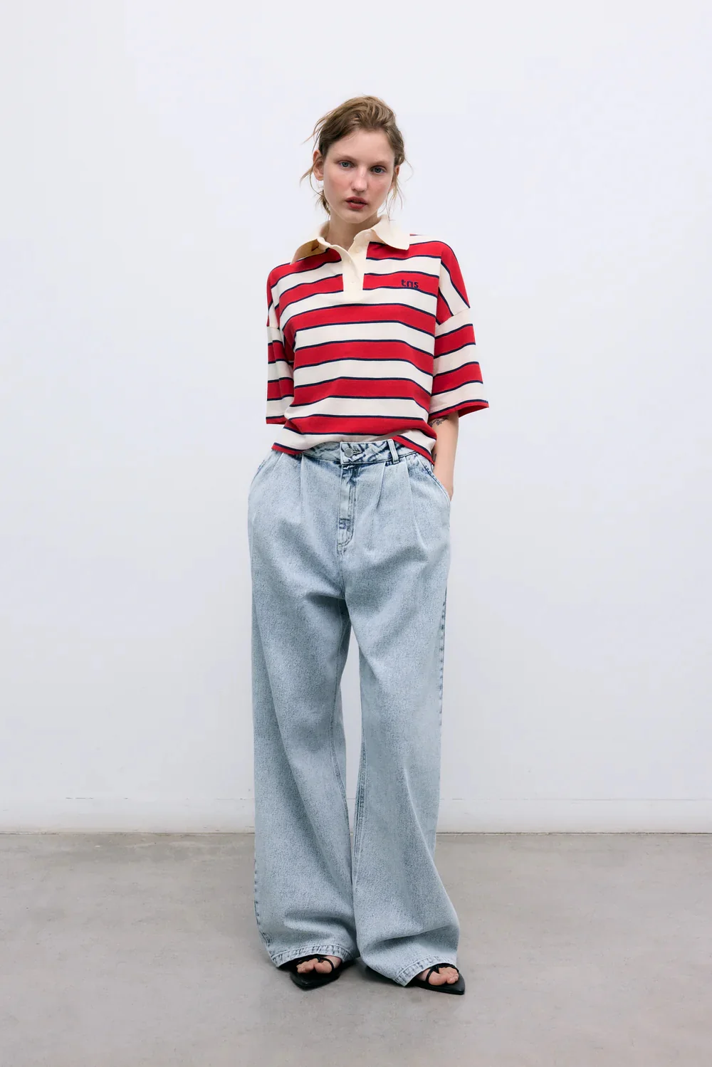 Polo's korte mouw rood The New Society