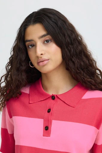 Polo's korte mouw roze ICHI - Image 4