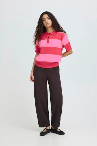 Polo's korte mouw roze ICHI - Image 5