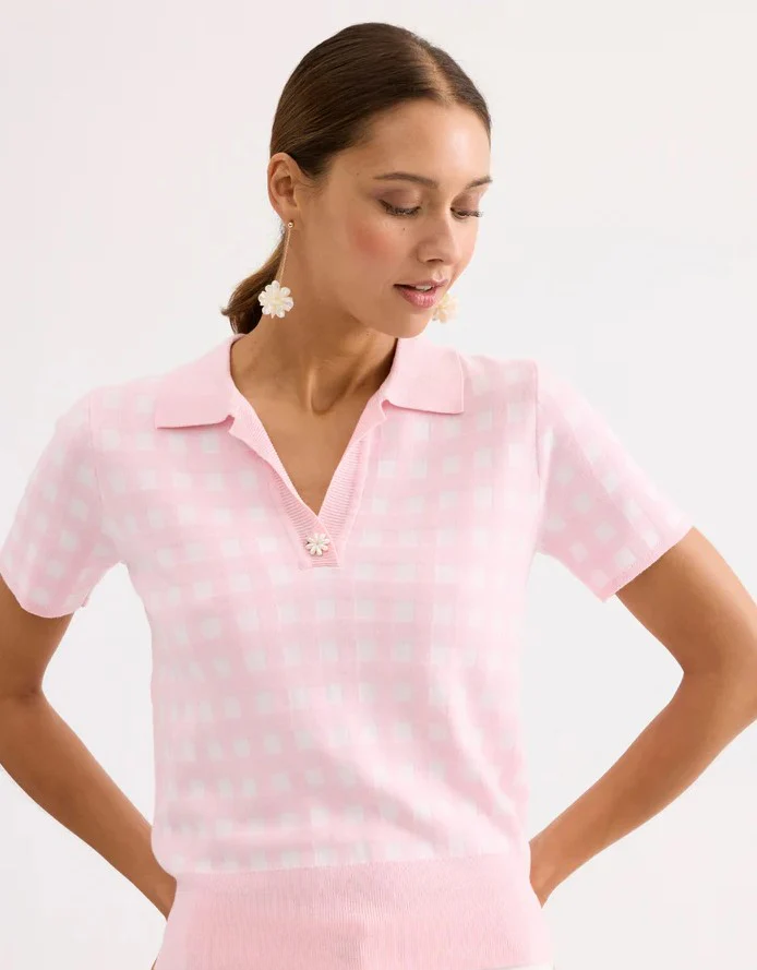 Polo's korte mouw roze Léo & Ugo