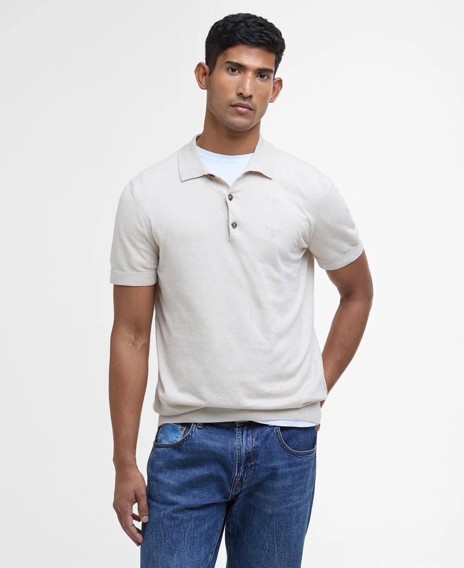 Polo's korte mouw wit Barbour