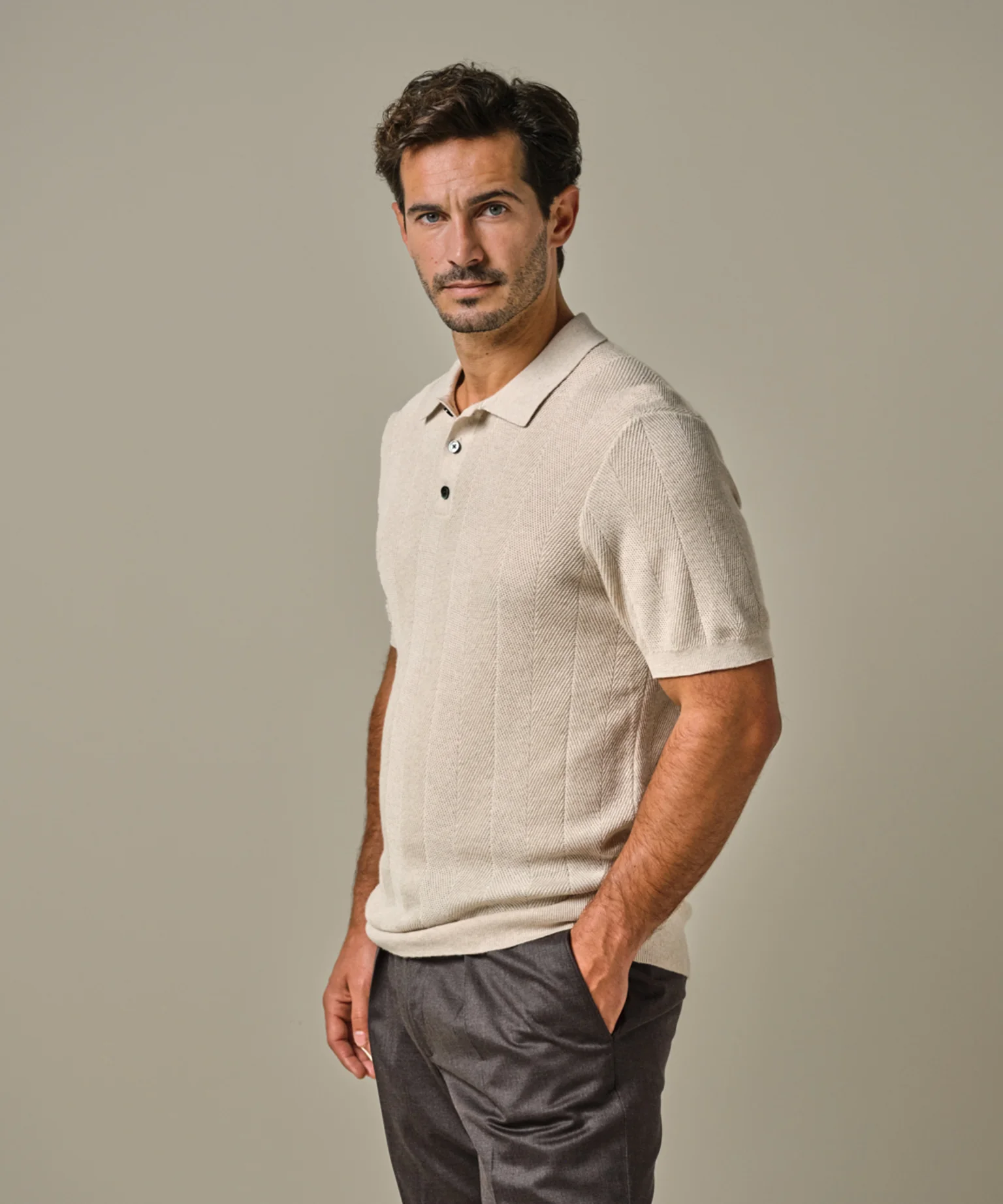 Polo's korte mouw wit Profuomo