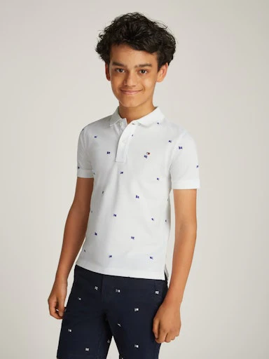 Polo's korte mouw wit Tommy Hilfiger