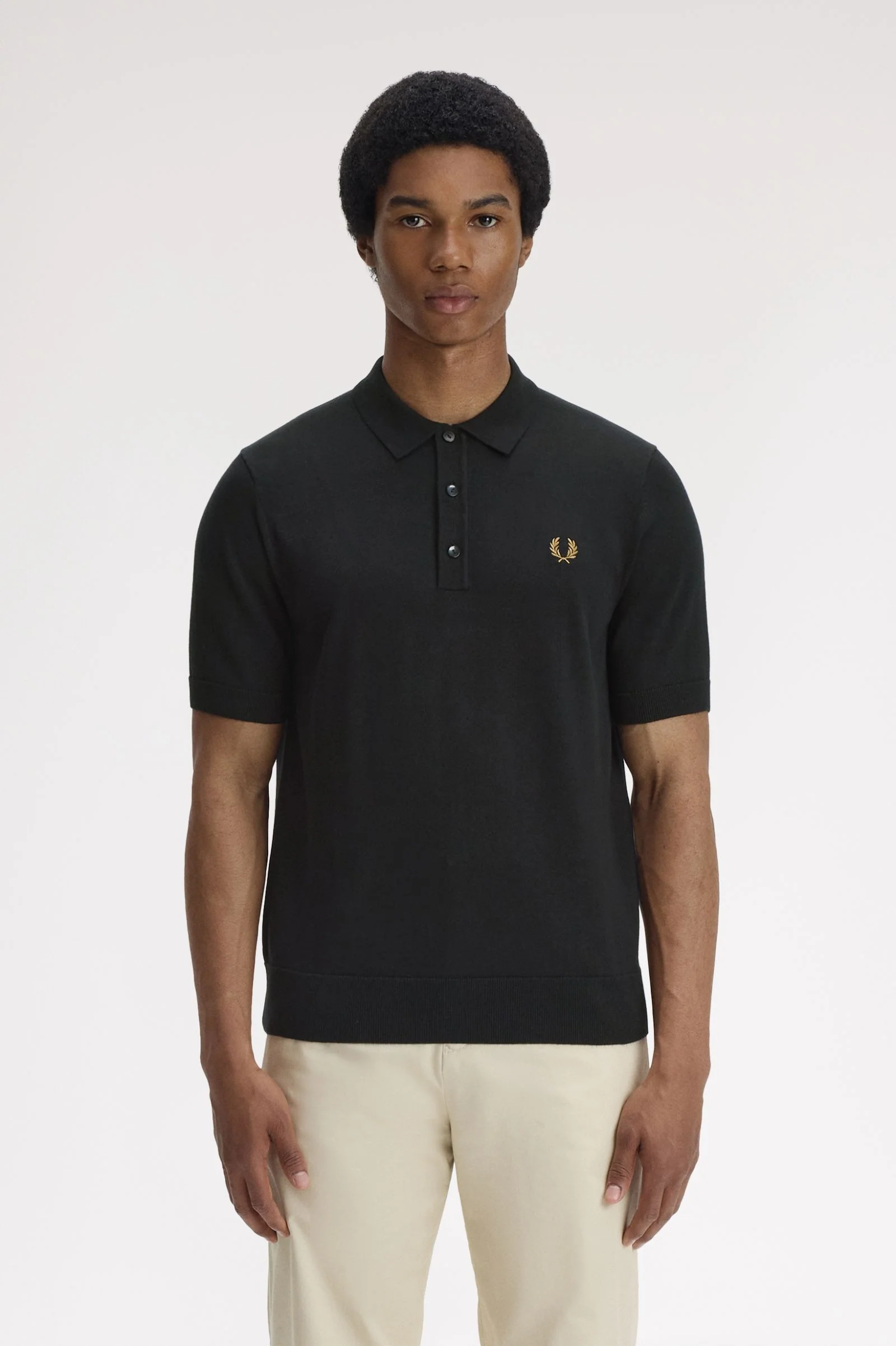 Polo's korte mouw zwart Fred Perry