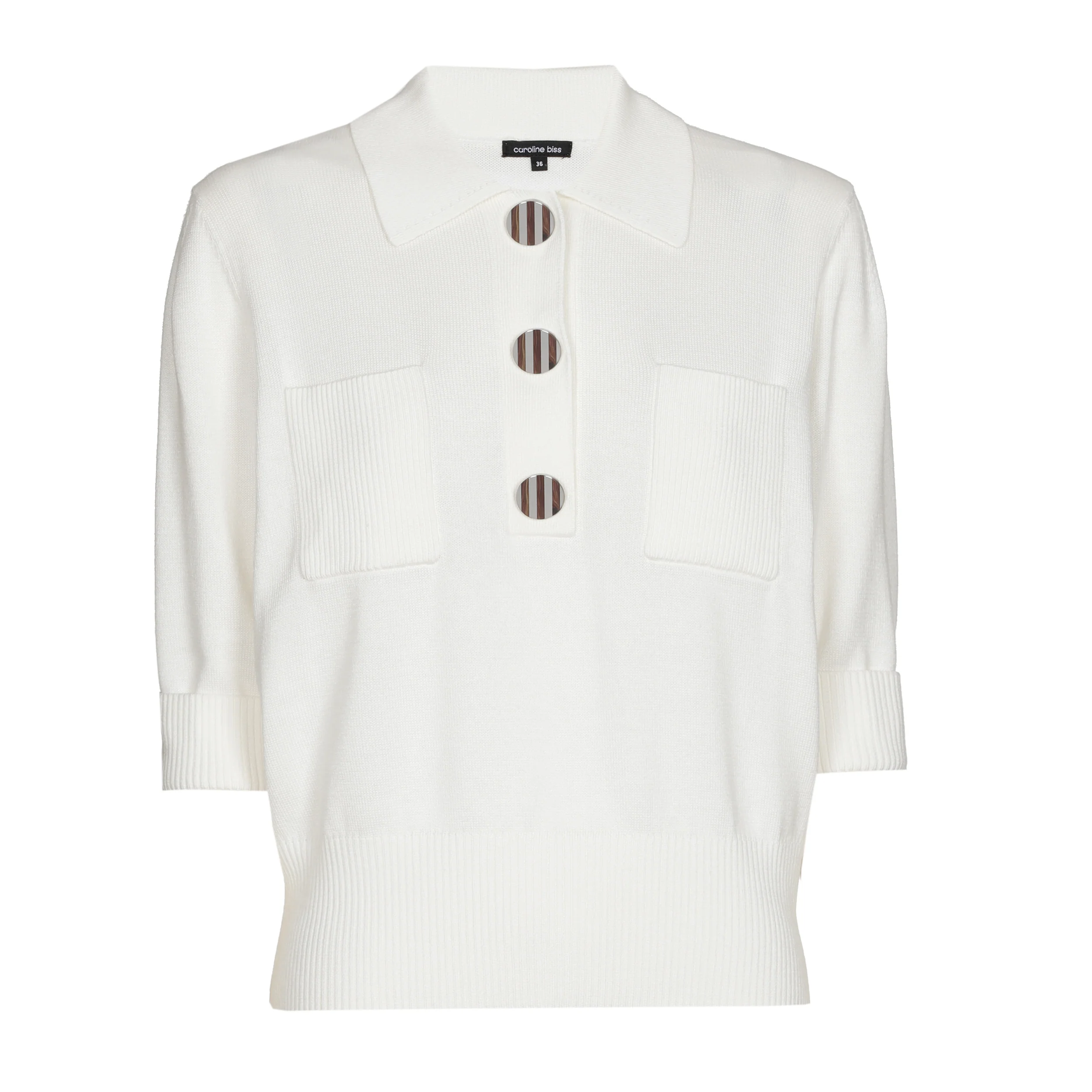 Polo's lange mouw beige Caroline Biss - Image 2