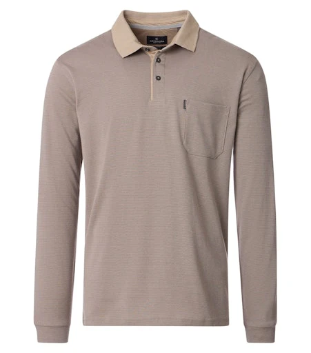 Polo's lange mouw beige Casa Moda