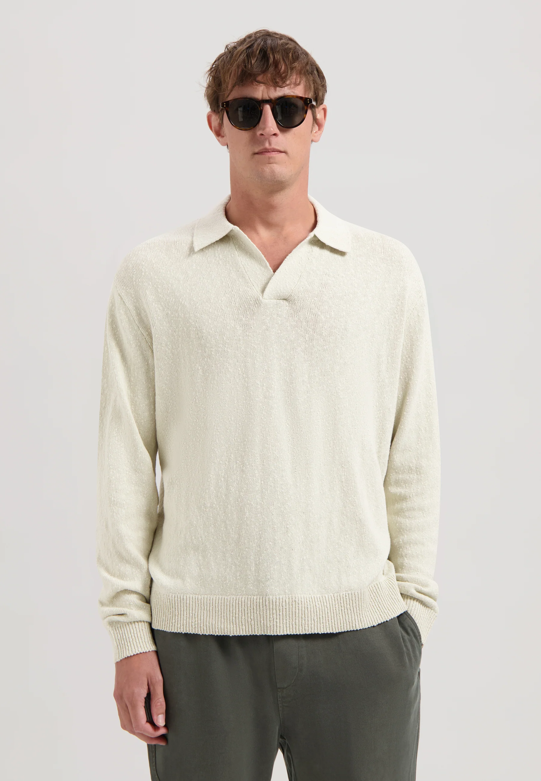 Polo's lange mouw beige Dstrezzed