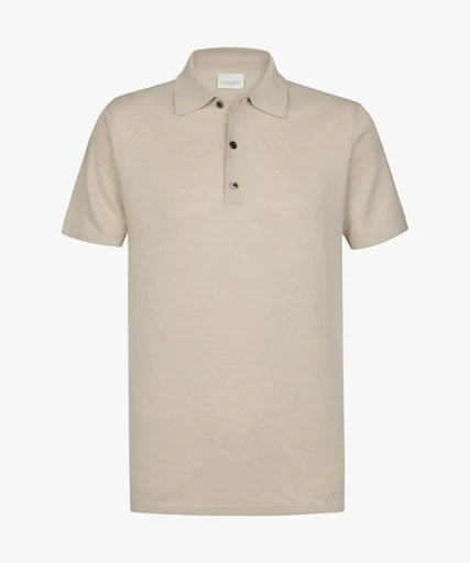 Polo's lange mouw beige Profuomo