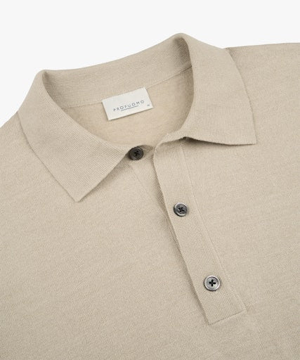 Polo's lange mouw beige Profuomo - Image 2