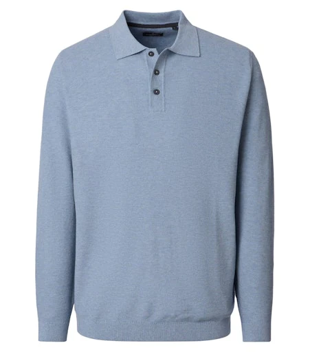 Polo's lange mouw blauw Casa Moda