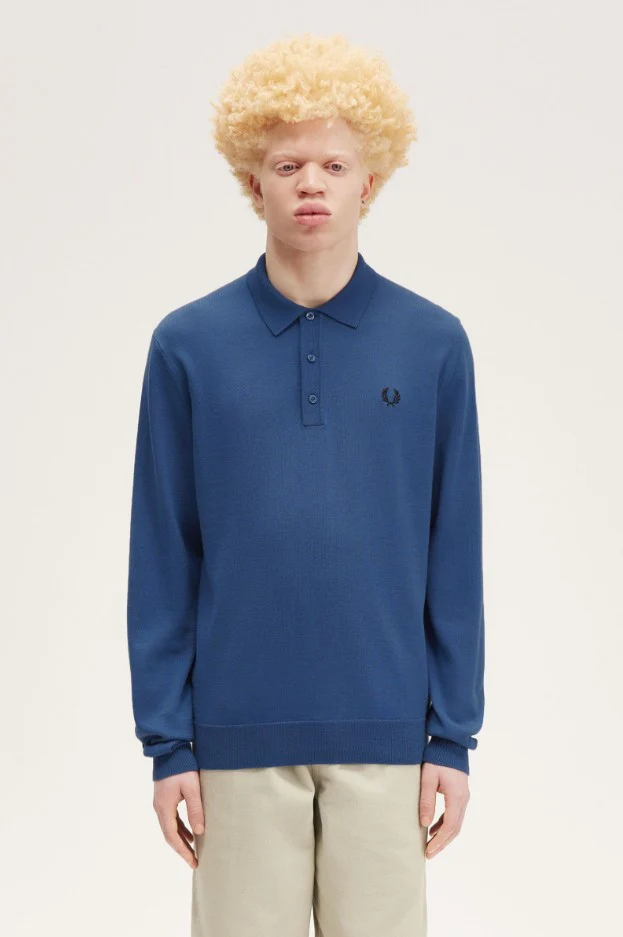 Polo's lange mouw blauw Fred Perry