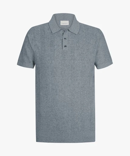 Polo's lange mouw blauw Profuomo