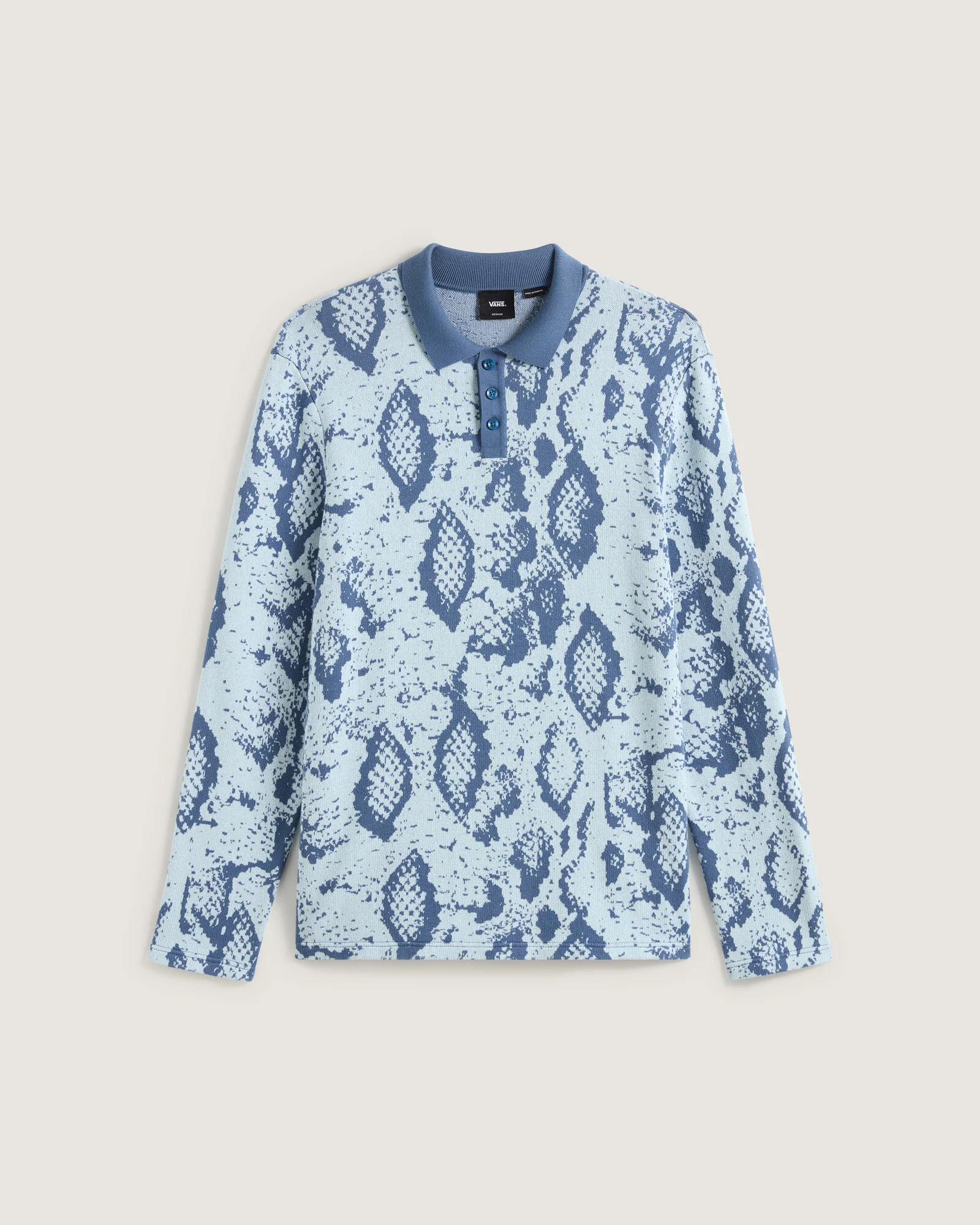 Polo's lange mouw blauw Vans