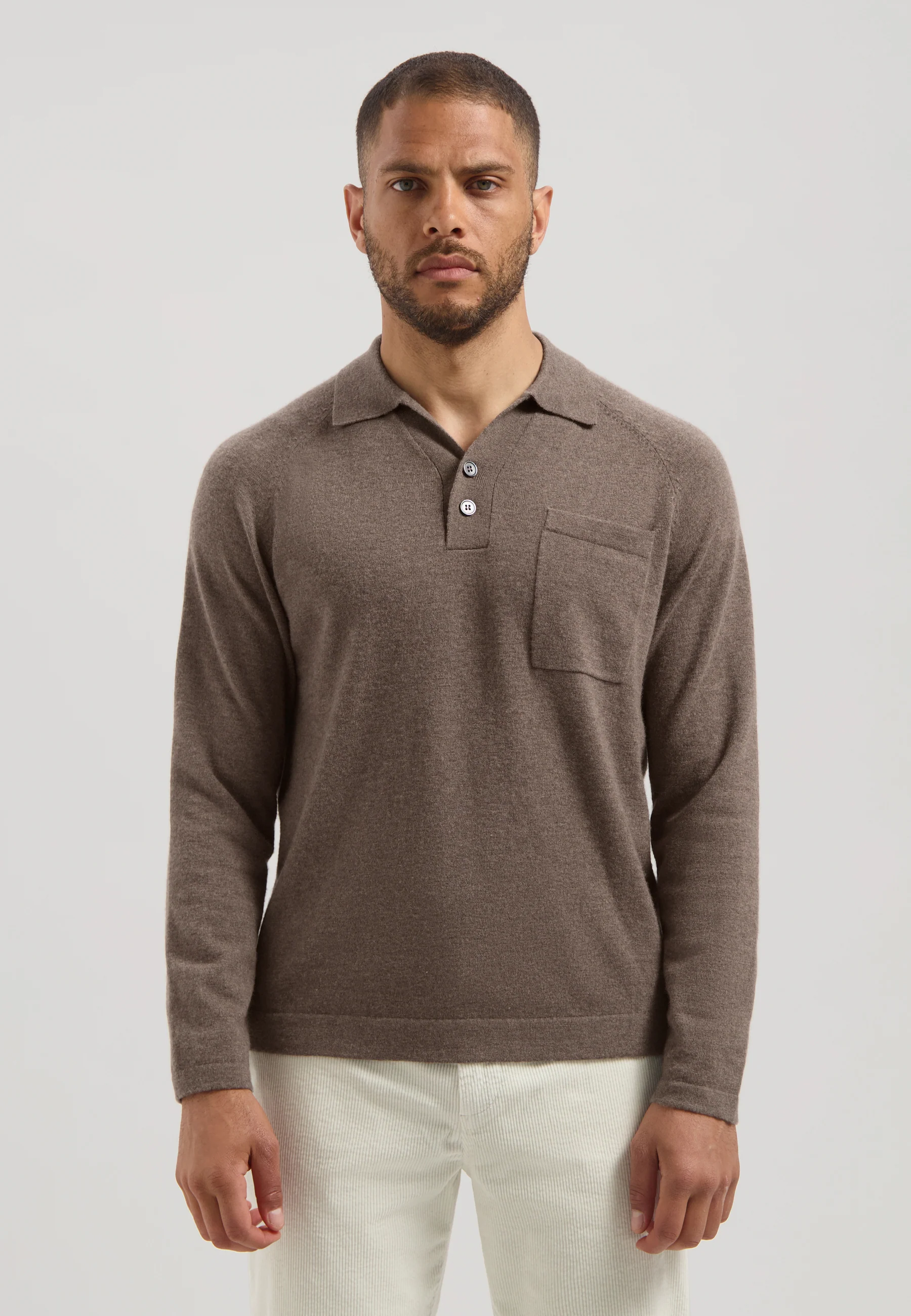 Polo's lange mouw bruin Dstrezzed