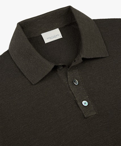 Polo's lange mouw bruin Profuomo - Image 2