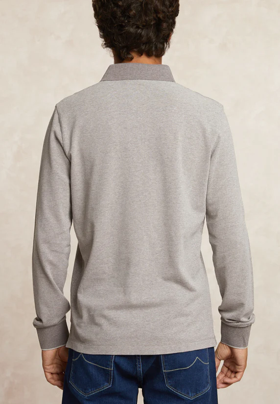 Polo's lange mouw grijs River Woods - Image 2