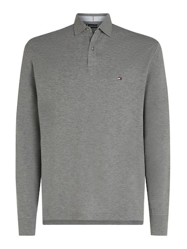 Polo's lange mouw grijs Tommy Hilfiger