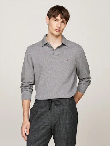 Polo's lange mouw grijs Tommy Hilfiger - Image 3