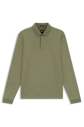 Polo's lange mouw groen Boss Men Black