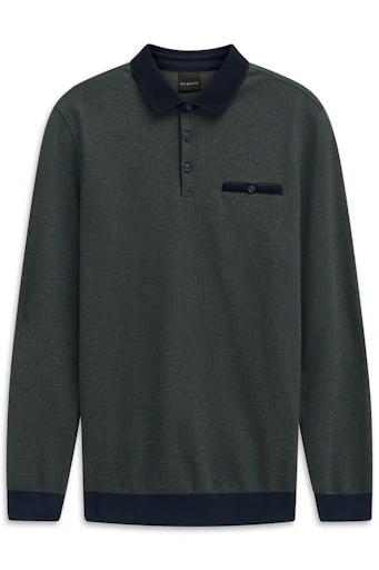 Polo's lange mouw groen Bugatti