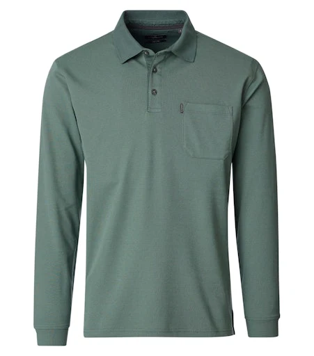 Polo's lange mouw groen Casa Moda