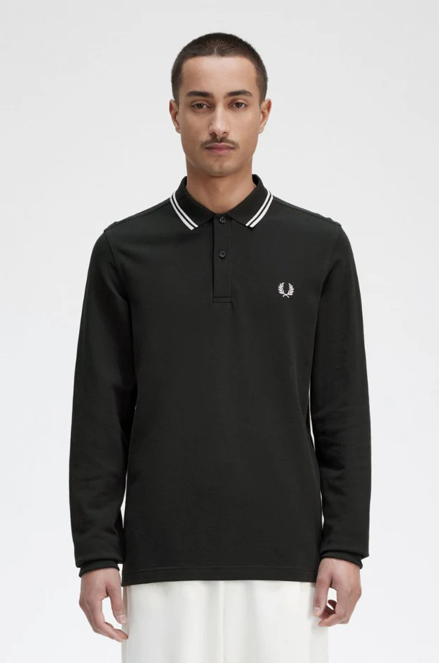 Polo's lange mouw groen Fred Perry