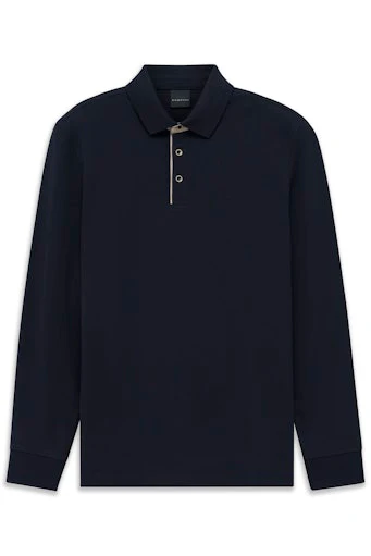 Polo's lange mouw navy Bugatti