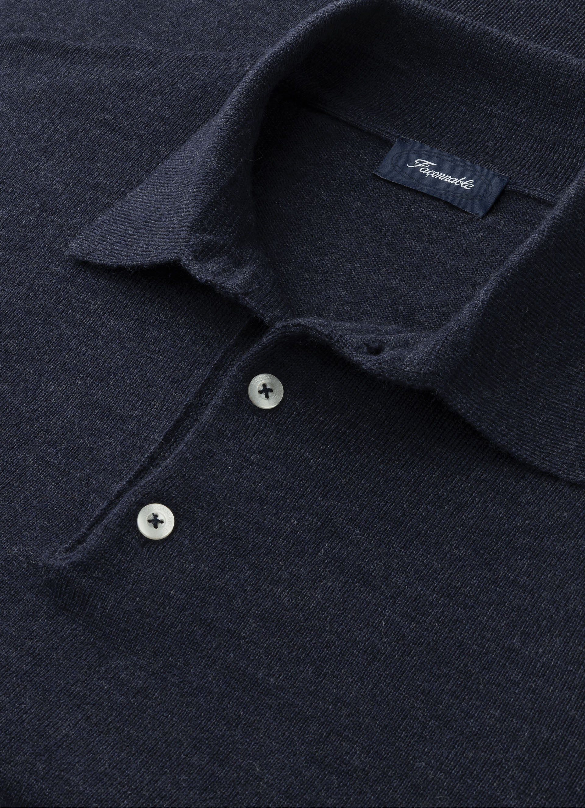 Polo's lange mouw navy Façonnable - Image 3