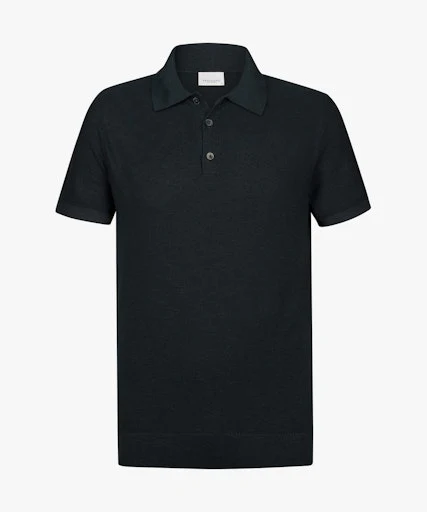 Polo's lange mouw navy Profuomo