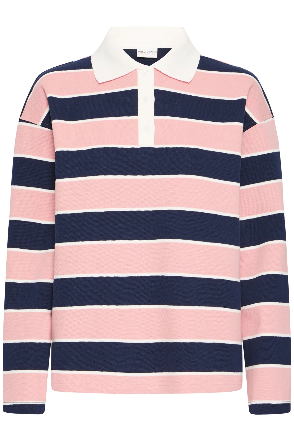 Polo's lange mouw navy Pulz Jeans - Image 3