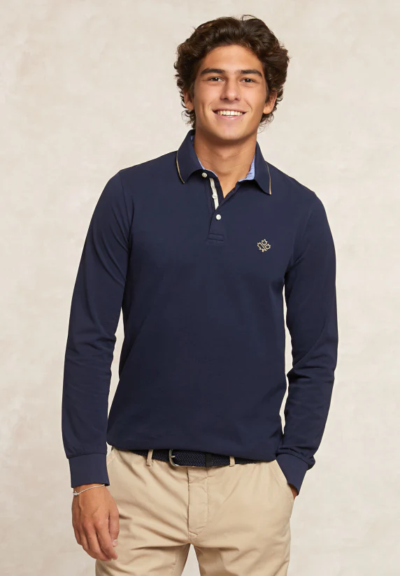 Polo's lange mouw navy River Woods