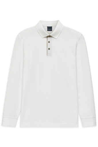Polo's lange mouw wit Bugatti