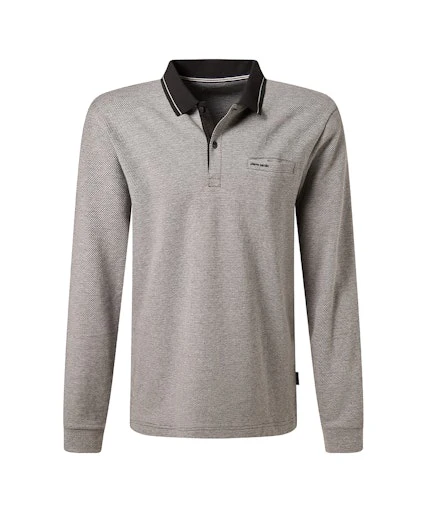 Polo's lange mouw zwart Pierre Cardin