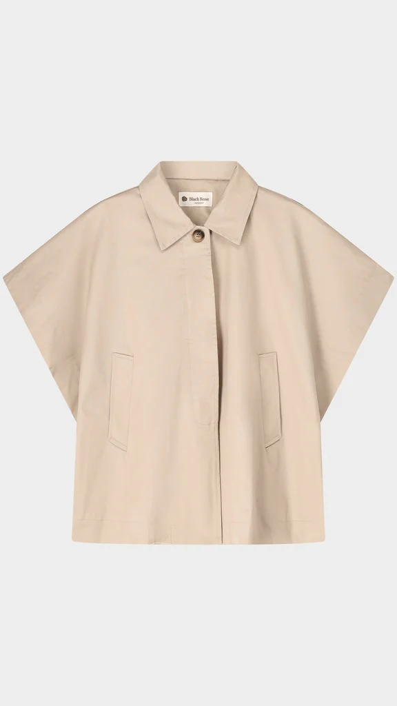 Poncho's beige BLACK ROSE