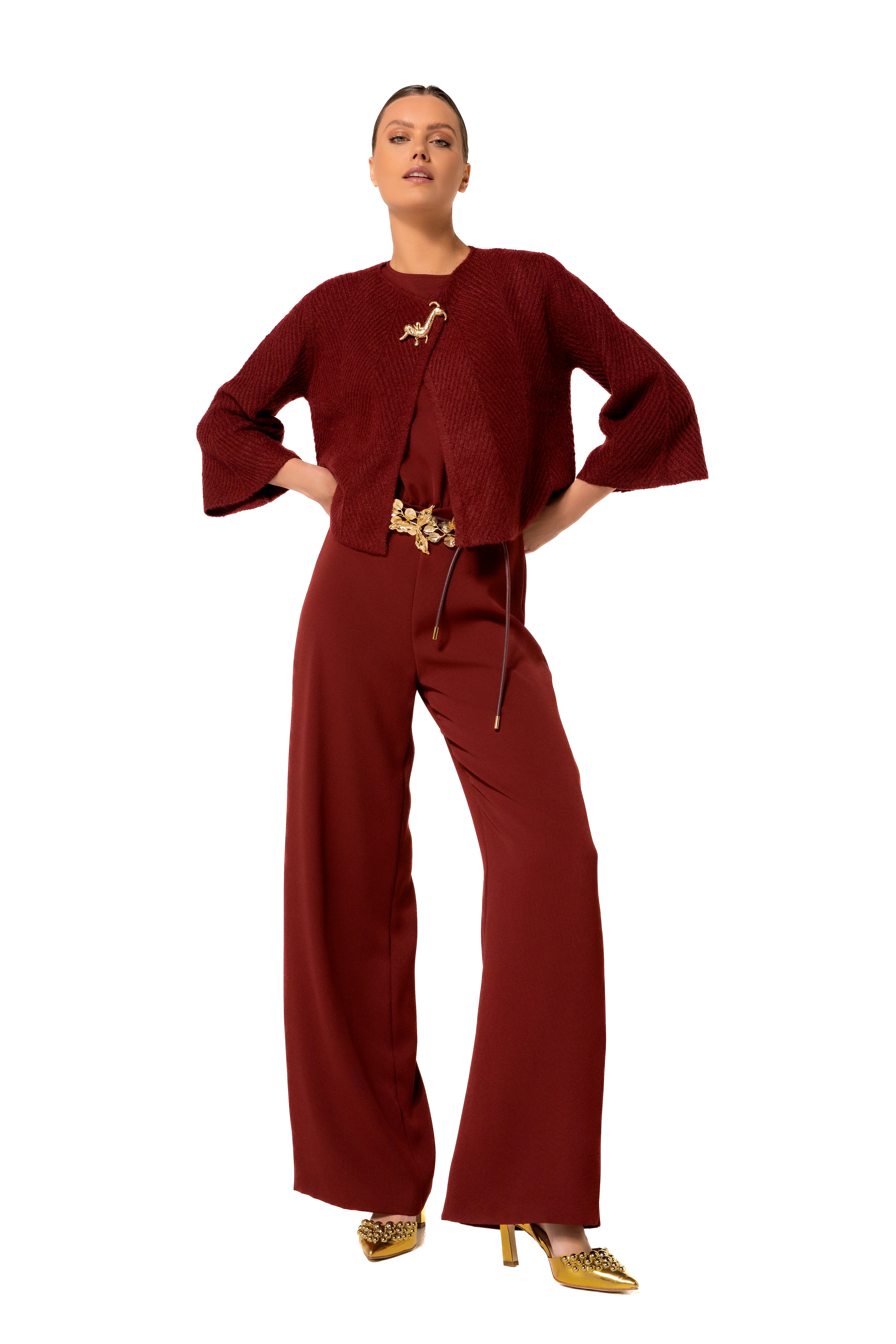 Poncho's rood Caroline Biss - Image 2