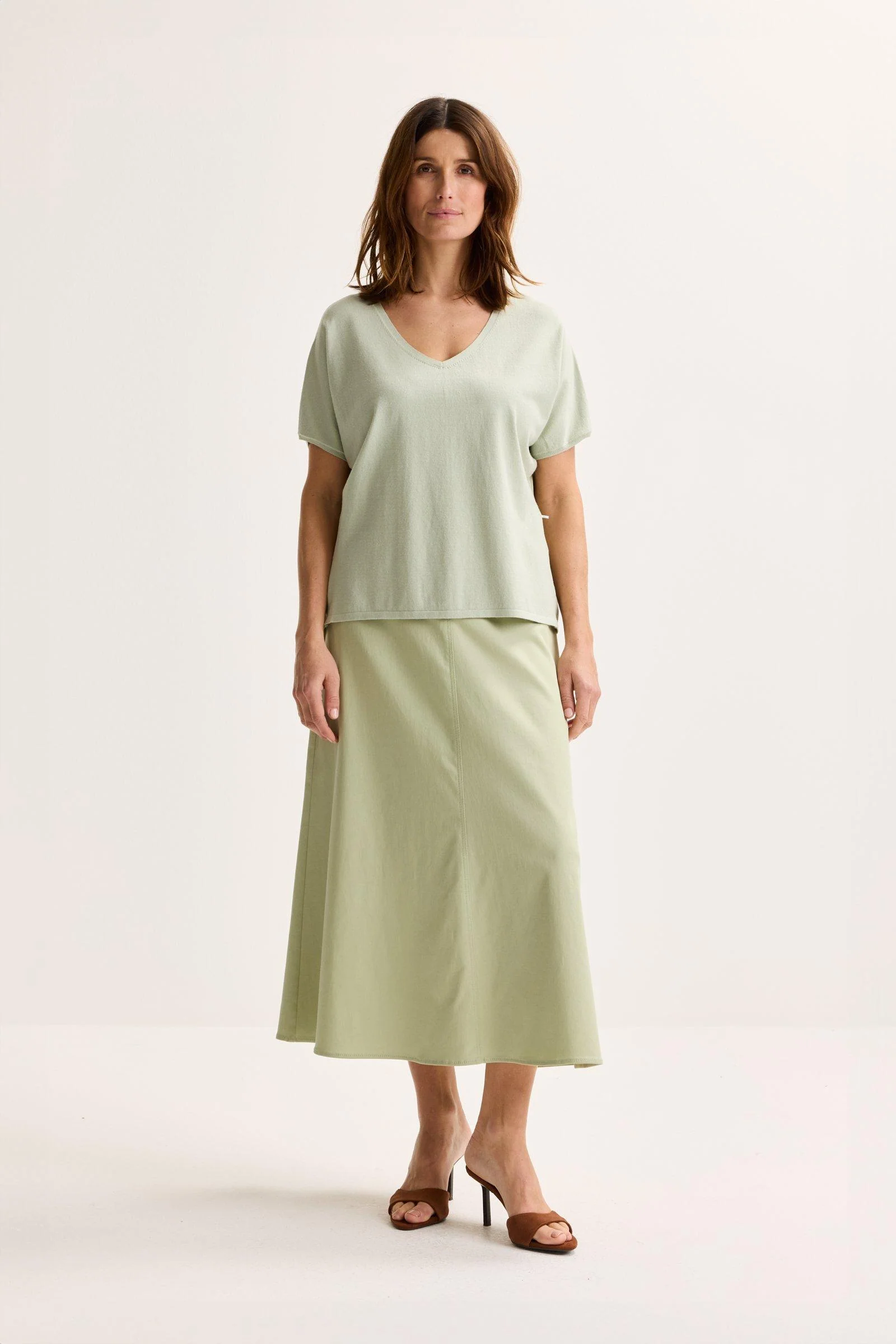 Blouses korte mouw groen Améline - Image 5