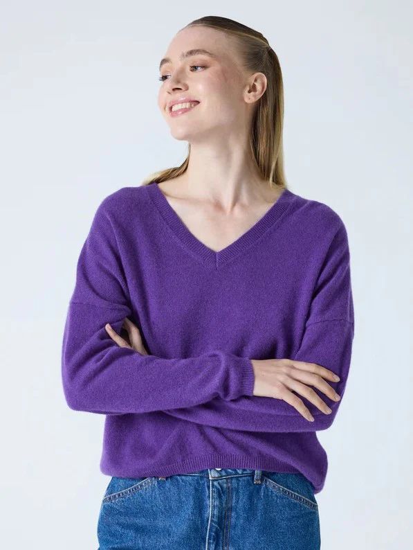 Pulls paars Absolut cashmere.